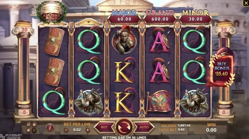 Ancient Rome Deluxe AI - игра со добитна линија